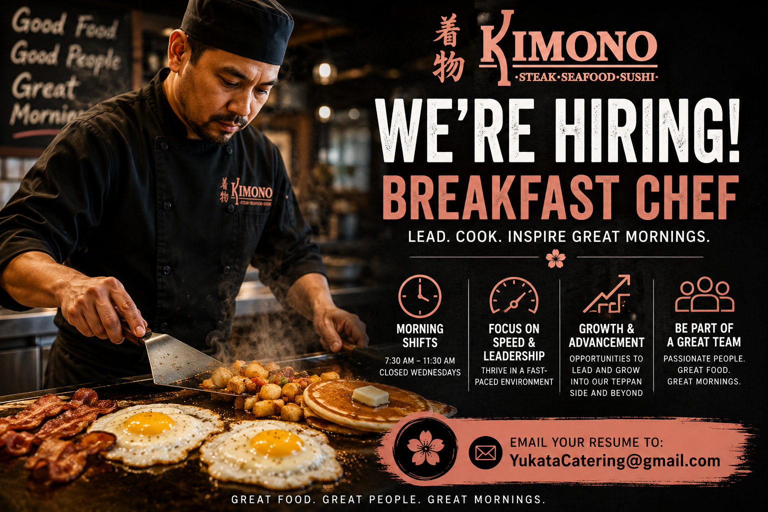 Breakfast Chef Careers at Kimono Restaurant